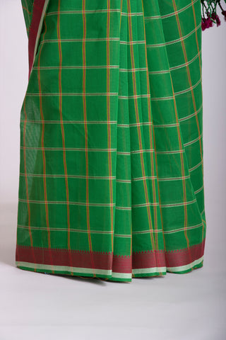 Mangalagiri Cotton Sarees With All Over Checks.