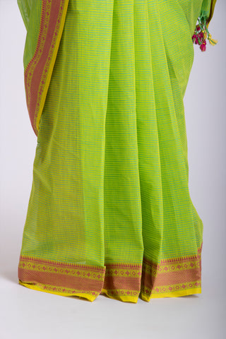 Mangalagiri Cotton Sarees With Stripes.