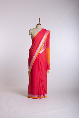 Mangalagiri plain cotton saree