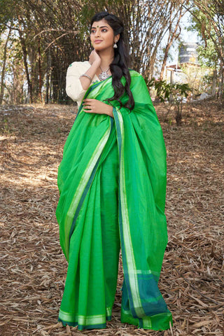 Mangalagiri plain cotton saree