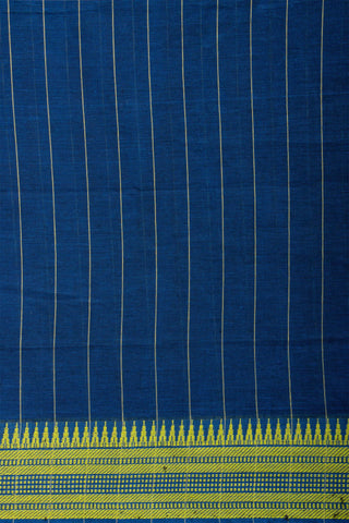 Mangalagiri cotton saree with allover stripes weaving