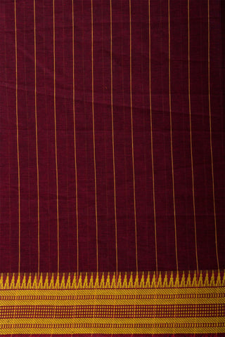 Mangalagiri cotton saree with allover stripes weaving