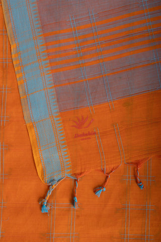 Mangalagiri cotton saree with allover box patti design