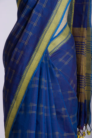 Mangalagiri cotton saree with allover box patti design