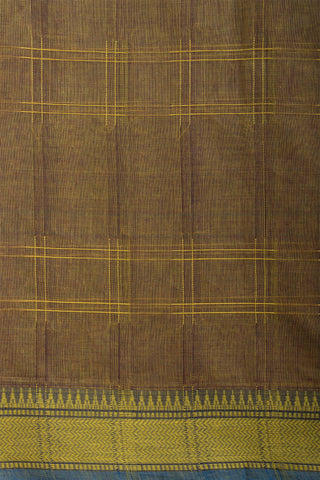 Mangalagiri cotton saree with allover box patti design