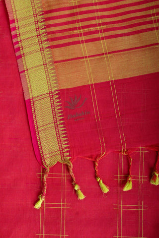 Mangalagiri cotton saree with allover box patti design