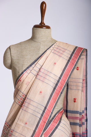 Uppada cotton butta weaving saree