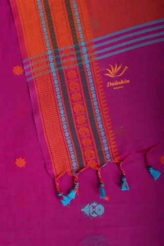 Pink Color Uppada Cotton Butta Weaving Saree