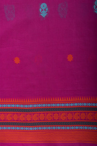 Pink Color Uppada Cotton Butta Weaving Saree