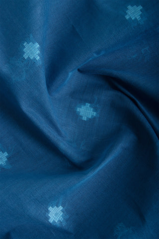 Venkatagiri cotton saree with blue color flower Weave