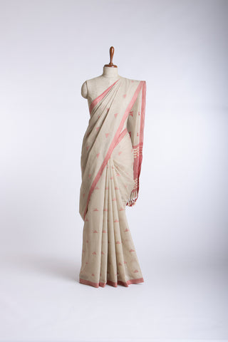 Venkatagiri cotton saree with allover small checks and butties