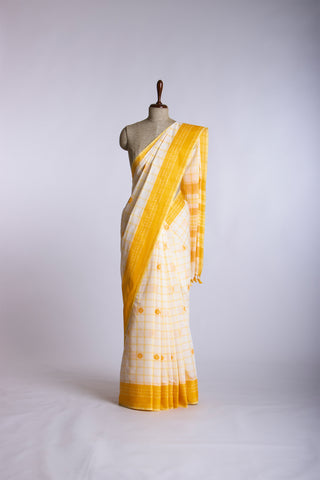 Venkatagiri cotton saree with allover checks and butties