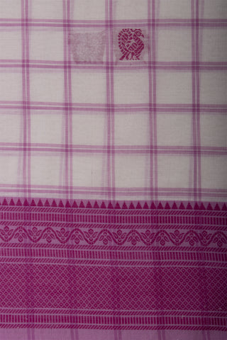 Venkatagiri cotton saree with allover checks and butties