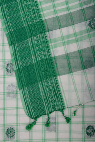 Venkatagiri cotton saree with allover checks and butties