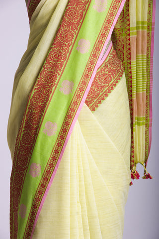 Venkatagiri cotton saree with peacock design