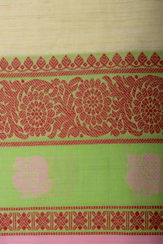 Venkatagiri cotton saree with peacock design