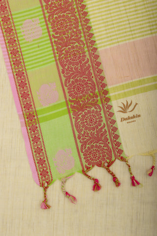 Venkatagiri cotton saree with peacock design