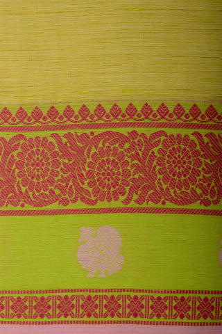 Venkatagiri cotton saree with peacock design