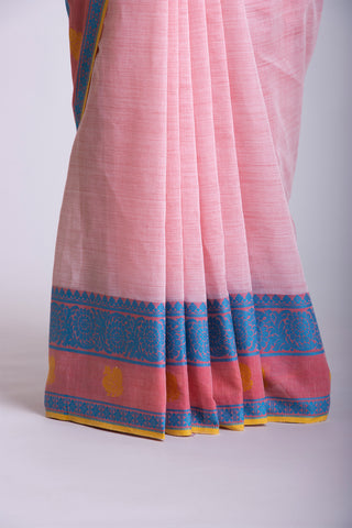 Venkatagiri cotton saree with peacock design