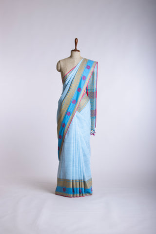 Venkatagiri cotton saree with peacock design