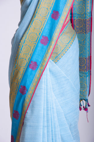 Venkatagiri cotton saree with peacock design