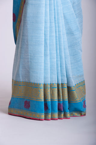 Venkatagiri cotton saree with peacock design