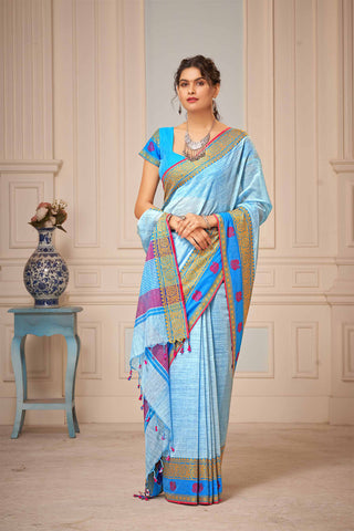 Venkatagiri cotton saree with peacock design