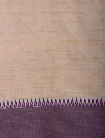 Kollam Cotton saree with lime green hand printed with Bandhani patterned design.