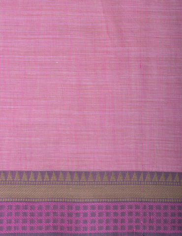 Alikam Khadi Cotton saree in Ice Blue with white slub texture