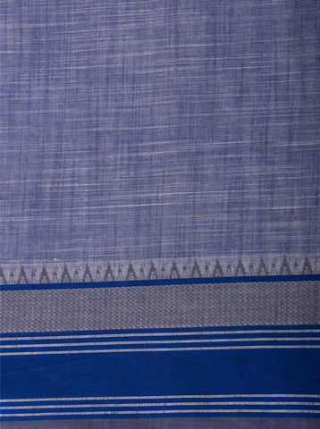 Kanchi Cotton saree  in Off white with geometric pattern hand printed.