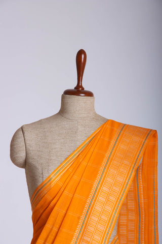 Venkatagiri Cotton saree in Rani pink with woven checks