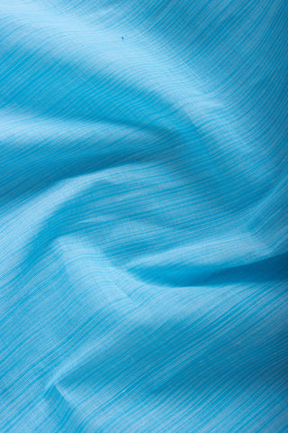 Alikam Khadi cotton plain saree in sky Blue slub textured weave