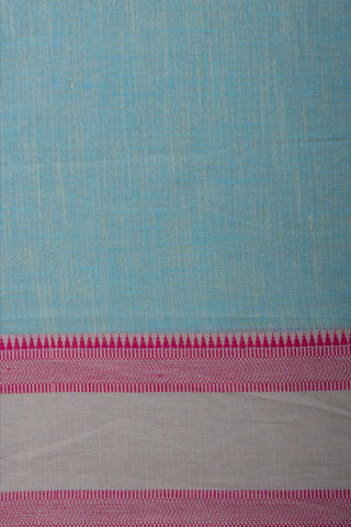 Alikam Khadi cotton plain saree in Lavender slub textured weave.