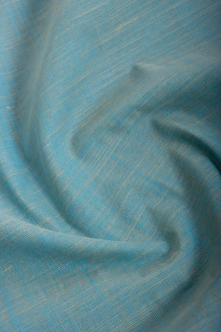 Alikam Khadi cotton plain saree in Lavender slub textured weave.