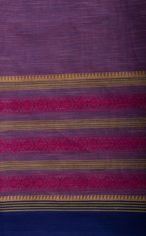 Chettinadu Cotton Saree in Lime Green and unique Block print motif.