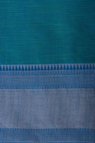 Alikam Khadi cotton plain saree in Lavender slub textured weave.