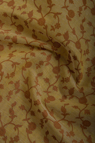 Chettinadu cotton saree in French pink with floral jaal handprint.