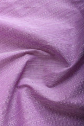 Alikam Khadi cotton plain saree in Lavender and white slub texture.